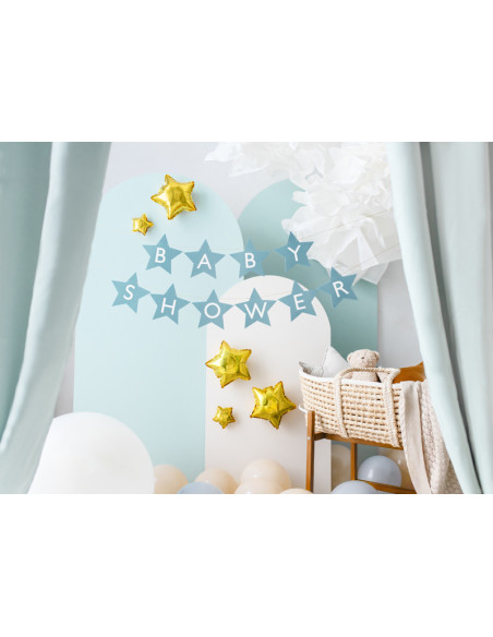 Baner Baby shower, 290x16.5 cm, jasny niebieski