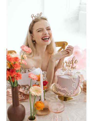 Topper Bride to be, 17.5 cm, różowe złoto