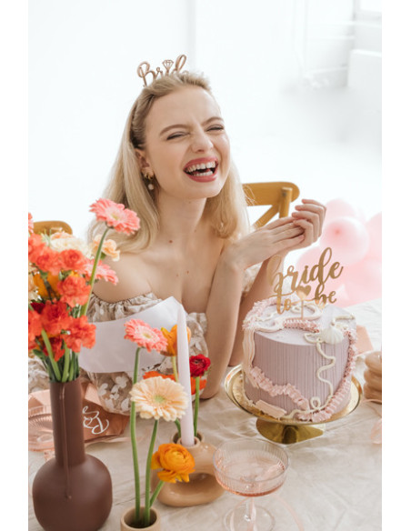 Topper Bride to be, 17.5 cm, różowe złoto