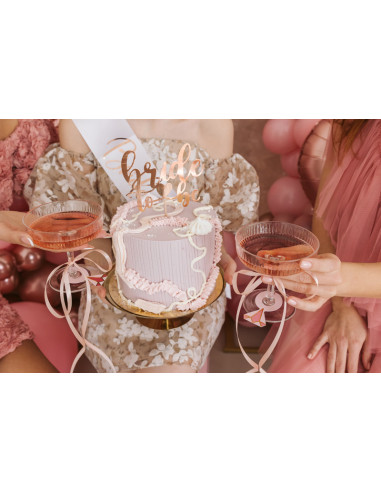 Topper Bride to be, 17.5 cm, różowe złoto