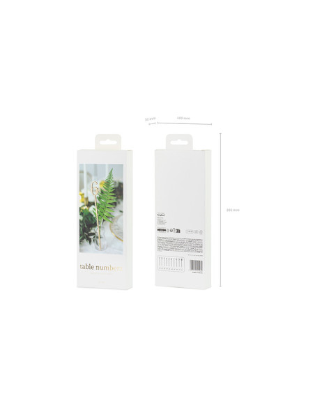 Drewniane numery na stół, 25 cm (1 op. / 10 szt.)