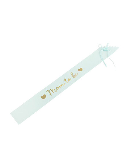 Szarfa Mom to be, jasny tiffany blue, 75 cm