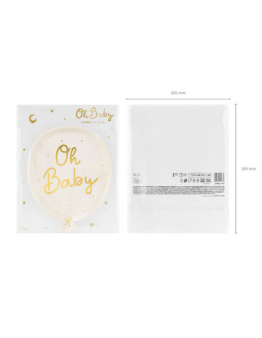 Talerzyki Oh baby, mix, 17.5x22 cm (1 op. / 6 szt.)