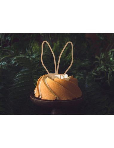 Drewniany topper Uszy Królika, 20 cm