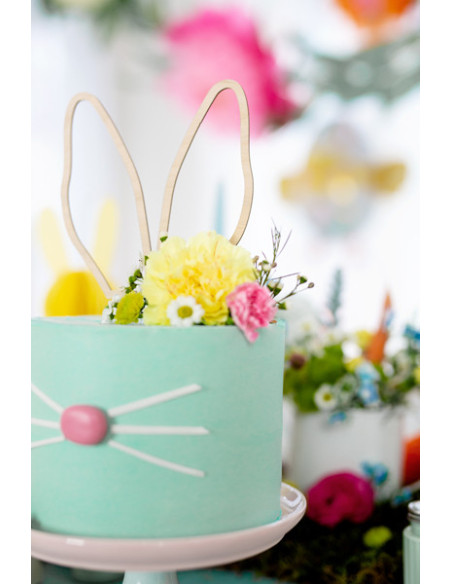 Drewniany topper Uszy Królika, 20 cm