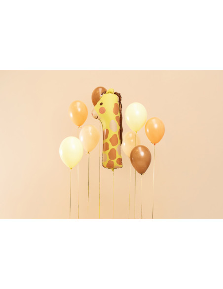 Balon foliowy Cyfra 1 - Żyrafa, 48x96 cm, mix