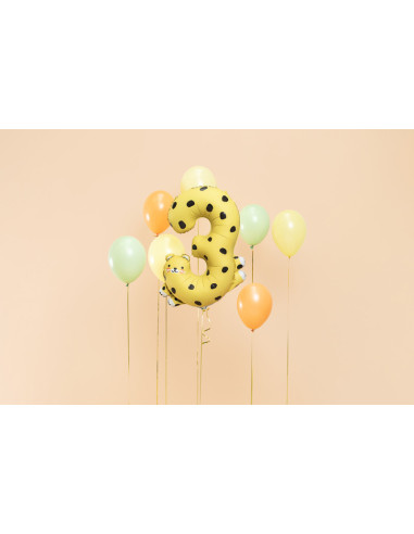 Balon foliowy Cyfra 3 - Gepard, 72.5x109 cm, mix