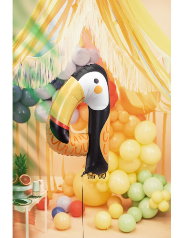 Balon foliowy Cyfra 4 - Tukan, 68x91 cm, mix