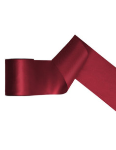 Tasiemka satynowa, bordo, 100mm/25m