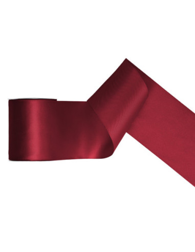 Tasiemka satynowa, bordo, 100mm/25m