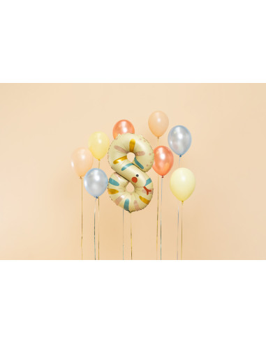 Balon foliowy Cyfra 8 - Wąż, 51x86 cm, mix