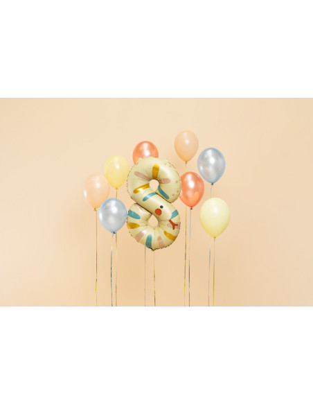 Balon foliowy Cyfra 8 - Wąż, 51x86 cm, mix