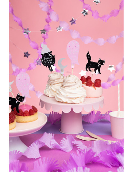 Dekoracje do muffinek Halloween, 14 cm, mix (1 op. / 6 szt.)
