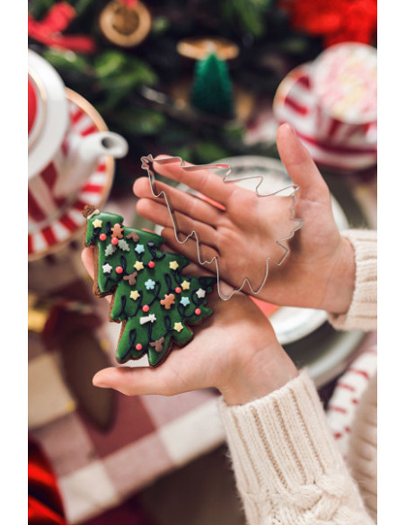 Wykrawacze do ciastek Merry Christmas, srebrny (1 op. / 6 szt.)