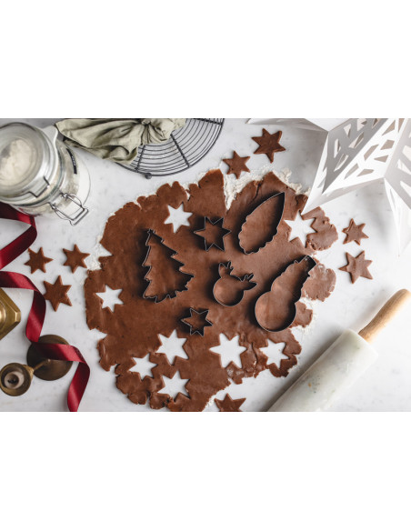 Wykrawacze do ciastek Merry Christmas, srebrny (1 op. / 6 szt.)