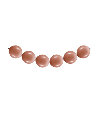 Balony z łącznikiem, 33 cm, brudny róż (1 op. / 20 szt.)