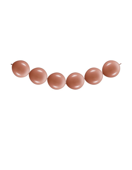 Balony z łącznikiem, 33 cm, brudny róż (1 op. / 20 szt.)