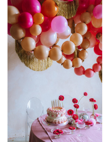 Balony z łącznikiem, 33 cm, jasny różowy (1 op. / 20 szt.)