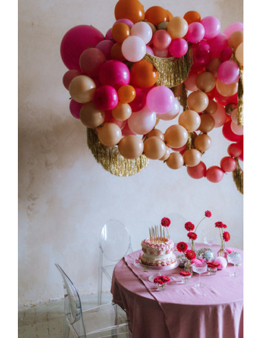 Balony z łącznikiem, 33 cm, jasny różowy (1 op. / 20 szt.)