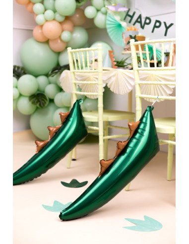 Balon foliowy Ogon dinozaura, 79x35 cm, mix