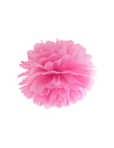Pompon bibułowy, różowy, 35cm