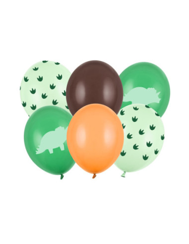 Balony 30 cm, Dinozaur, mix (1 op. / 6 szt.)