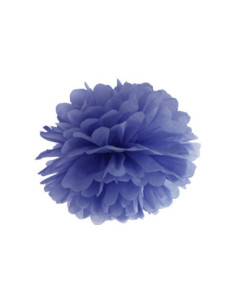 Pompon bibułowy, granat, 25cm