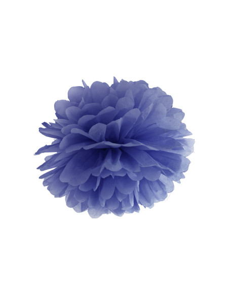 Pompon bibułowy, granat, 25cm
