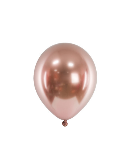 Balony Glossy, 46 cm, różowe złoto (1 op. / 5 szt.)