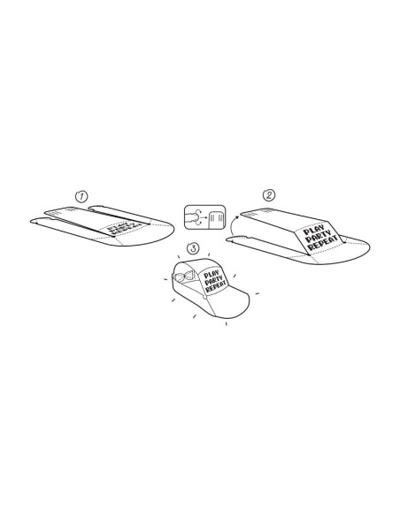 Czapki Gamer, 38.5x18.5 cm, czarny (1 op. / 6 szt.)