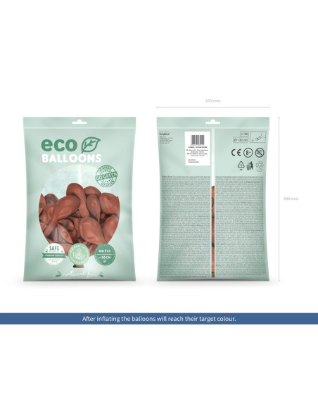Balony Eco 30cm pastelowe, brudny róż (1 op. / 100 szt.)