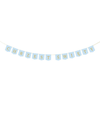 Baner ''Chrzest Święty'', 2 m, jasny niebieski