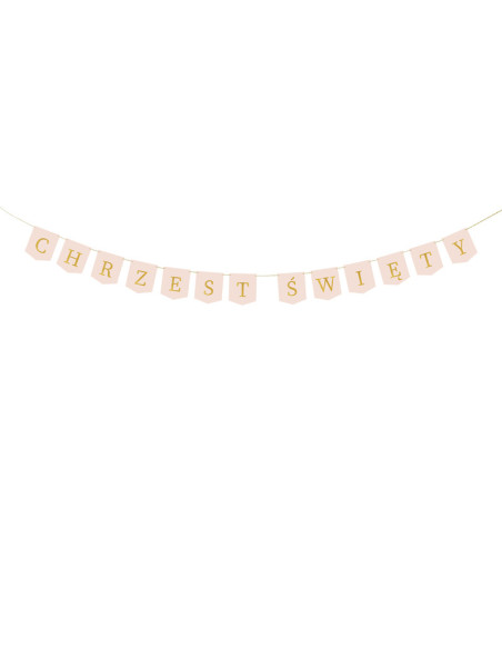 Baner ''Chrzest Święty'', 2 m, jasny różowy