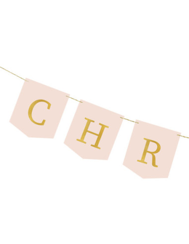 Baner ''Chrzest Święty'', 2 m, jasny różowy