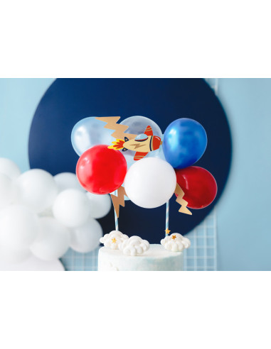 Balonowy topper na tort Samolot, mix, 29 cm