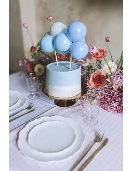 Balonowy topper na tort, niebieski,  29 cm
