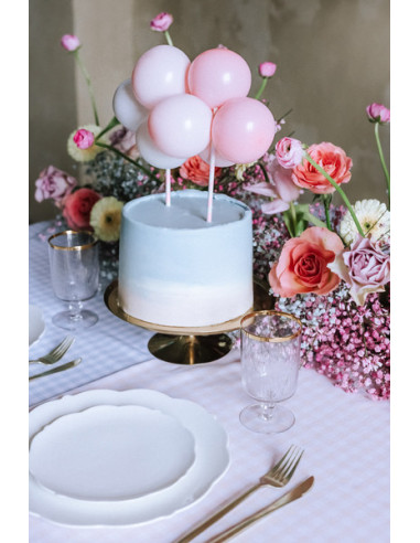 Balonowy topper na tort, różowy,  29 cm