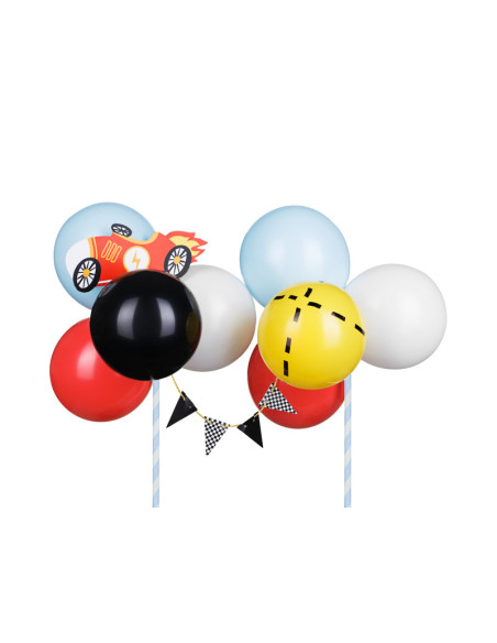 Balonowy topper na tort Autko, mix, 29 cm