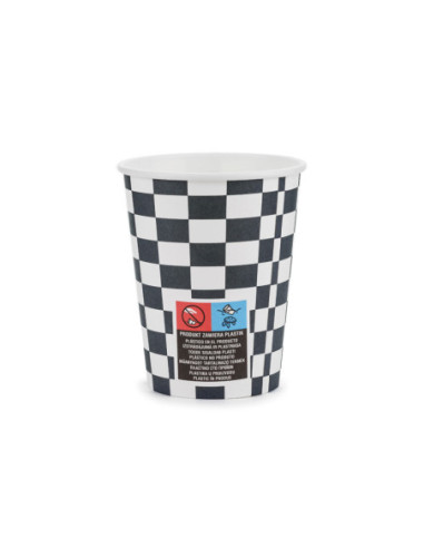 Kubeczki Szachownica, 220 ml, mix (1 op. / 6 szt.)