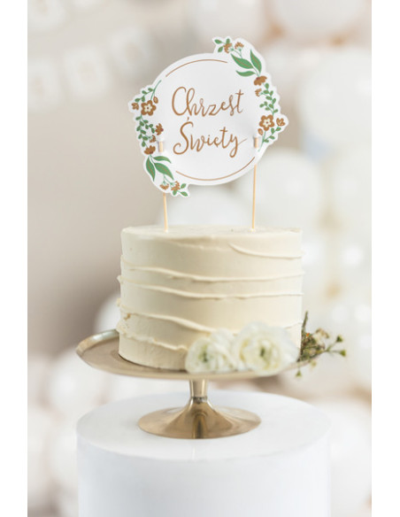 Topper na tort ''Chrzest Święty'',15x20 cm, mix