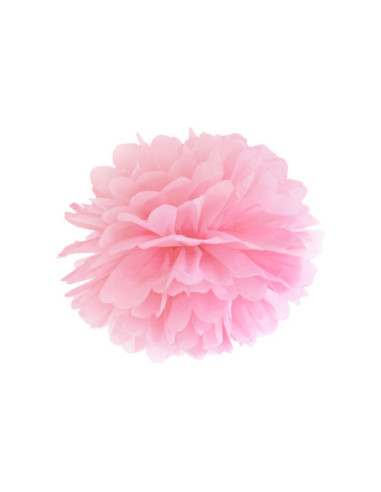 Pompon bibułowy, j. różowy, 25cm