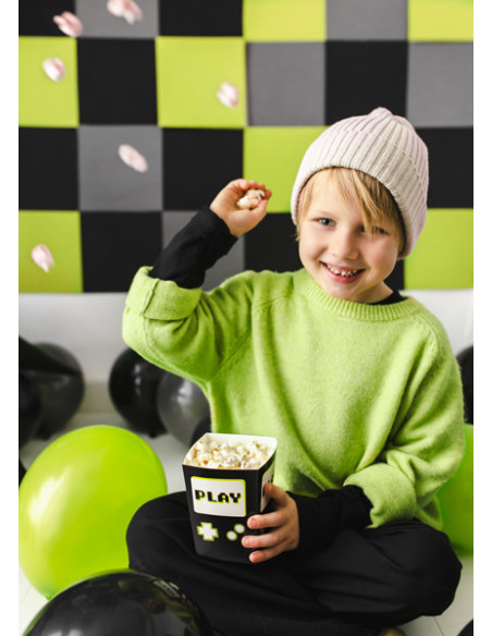 Pudełka na popcorn Play, 7x7x12 cm, mix (1 op. / 6 szt.)