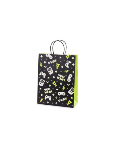 Torebka na prezenty Gamepady, 10x24x32 cm, mix