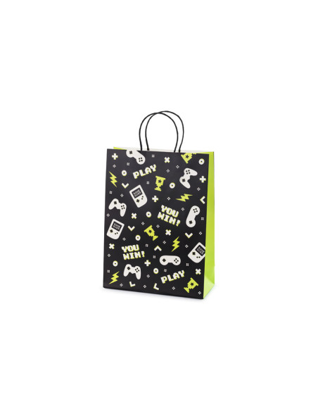 Torebka na prezenty Gamepady, 10x24x32 cm, mix
