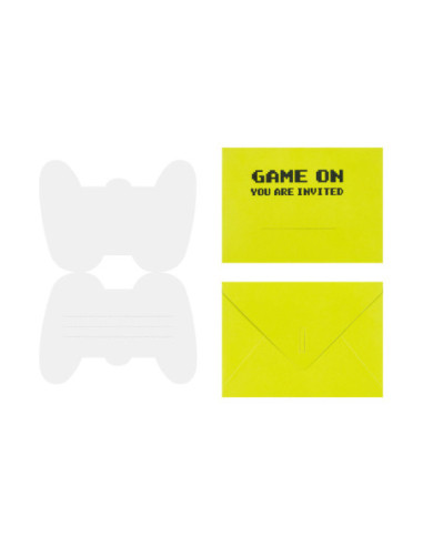 Zaproszenia Gamepad, mix (1 op. / 6 szt.)