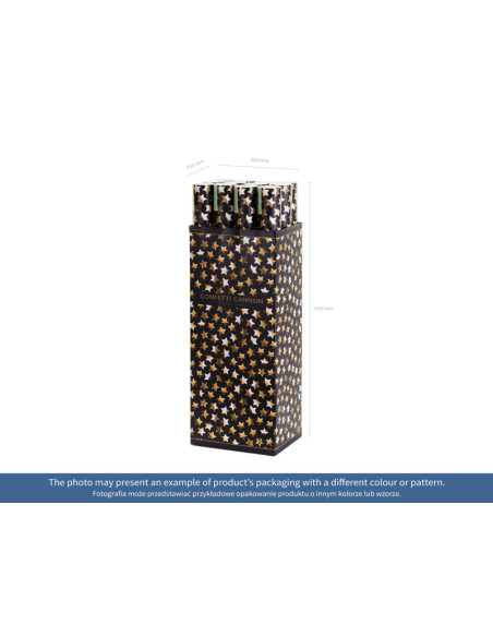 Tuba z gwiazdkami, srebrny, 60cm