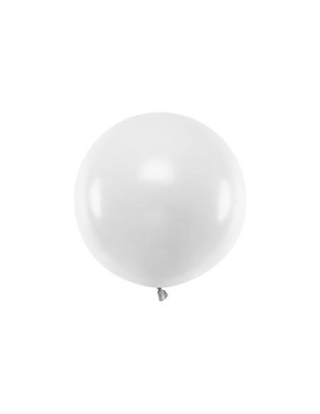 Balon okrągły 60 cm, Pastel Pure White