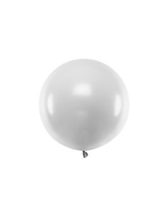 Balon okrągły 60 cm, Metallic Silver Snow
