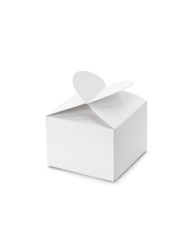 Pudełeczka Serce, białe 6 x 5 x 6 cm (1 op. / 10 szt.)