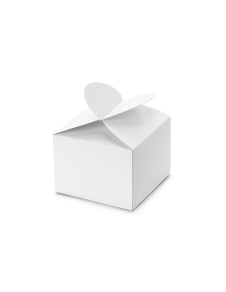 Pudełeczka Serce, białe 6 x 5 x 6 cm (1 op. / 10 szt.)